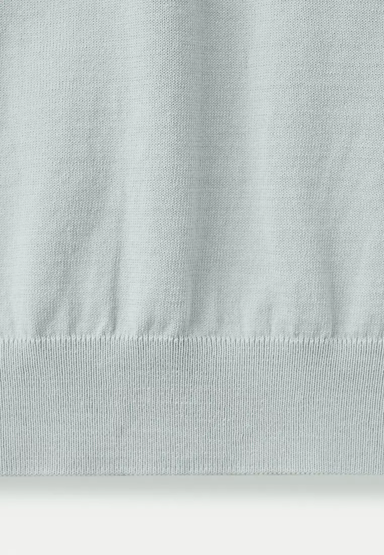 Fine-Knit Polo Shirt