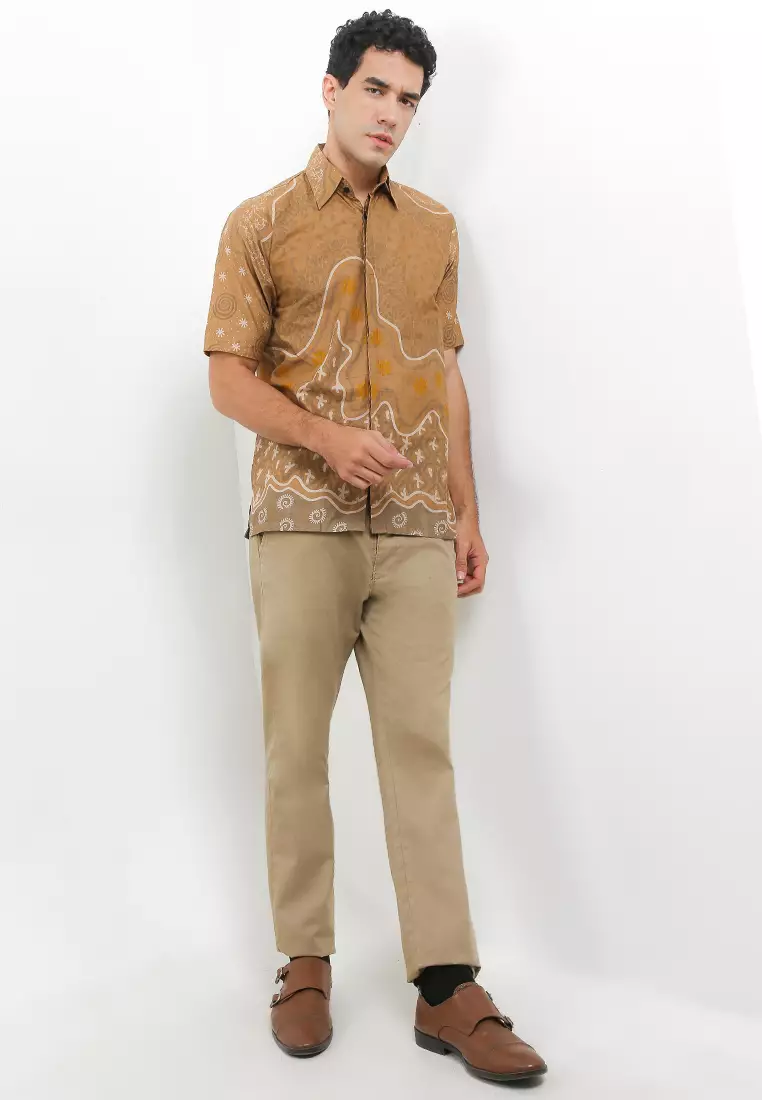 Tamara Kemeja Batik Premium Pria Casual Modern Lengan Pendek