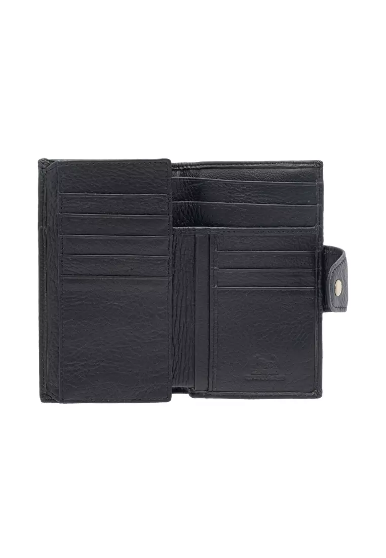 LancasterPolo Top Grain Cow Leather Unisex Bifold Medium Wallet with Snap Closure PWB 20872