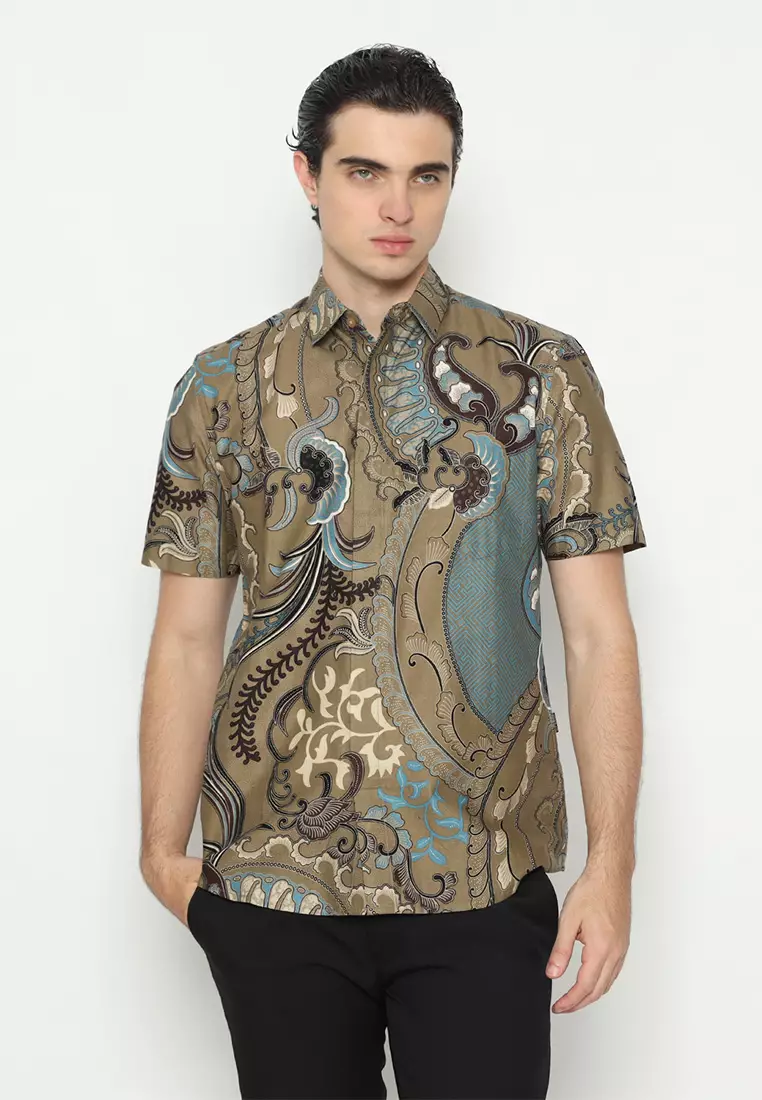 My Aksa Batik Pria Kemeja Pendek Nolan Nora