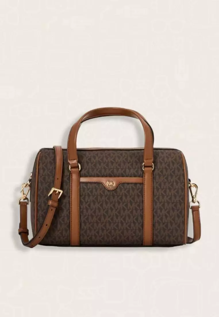 Michael Kors Travel Medium Duffle Satchel Brown