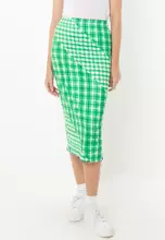 Cloud Dancer/Checks: Green