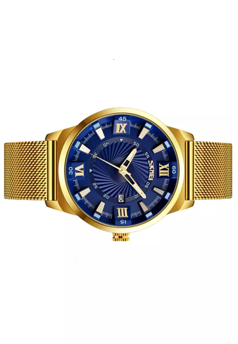 Jam Tangan Casual Analog Pria Waterproof Strap Tali Material Stainless Steel KO21 ORIGINAL