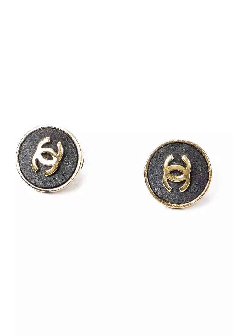 Buy Chanel Pre-loved CC Round Clip On Earrings Online