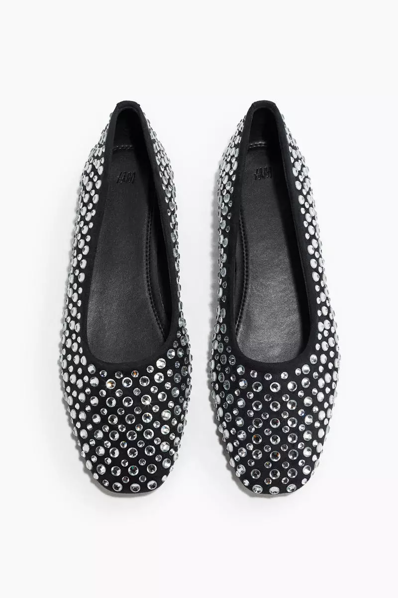 Embellished ballet pumps
