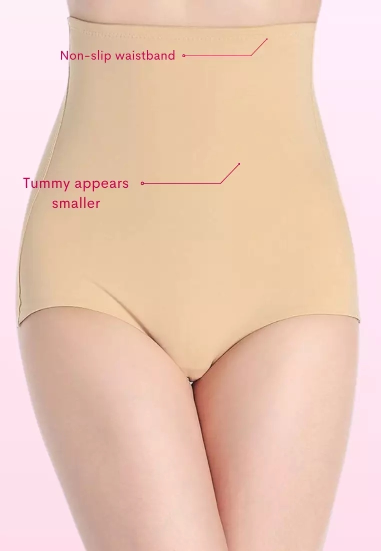 2 Pack Premium Daelyn High-Waisted Girdle Panties Compression Shapewear in Nude