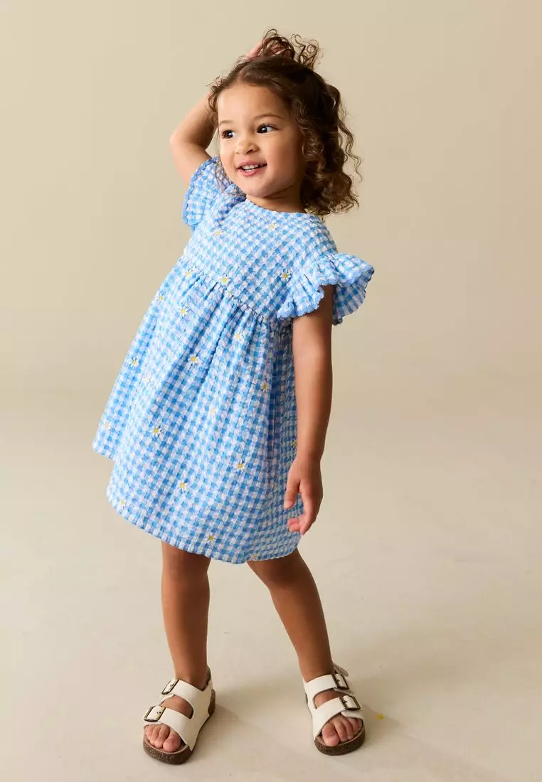 Cotton Skirt with Ric Rac Frill - Tween - Dusty Blue | 101070 Alma