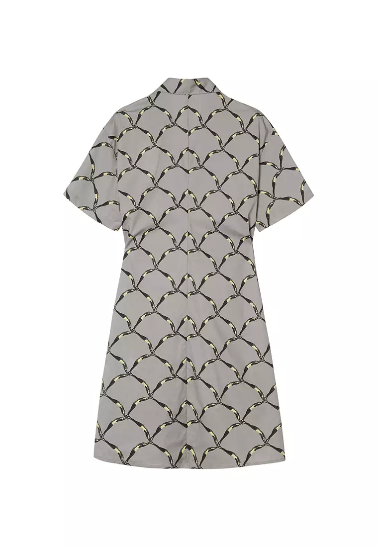 X型寬鬆前衛極簡通勤短袖連衣裙