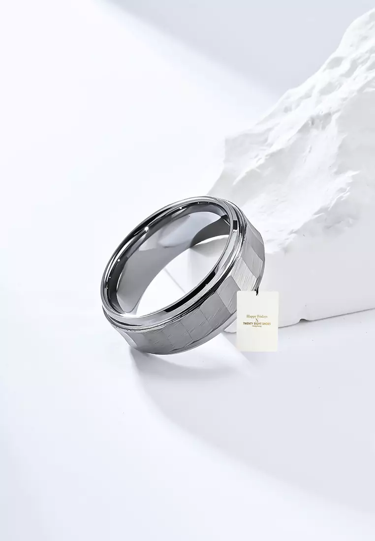 Textured Tungsten Carbide Ring JW QF-038