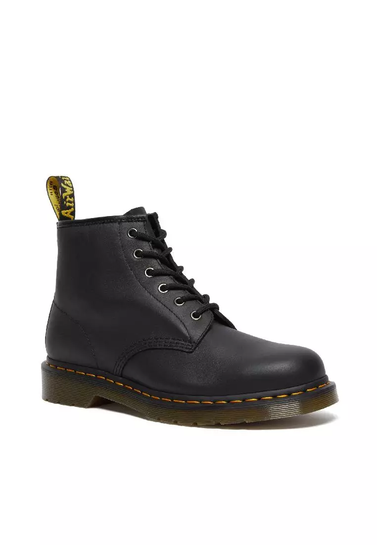 Dr martens icon black smooth leather safety outlet shoes