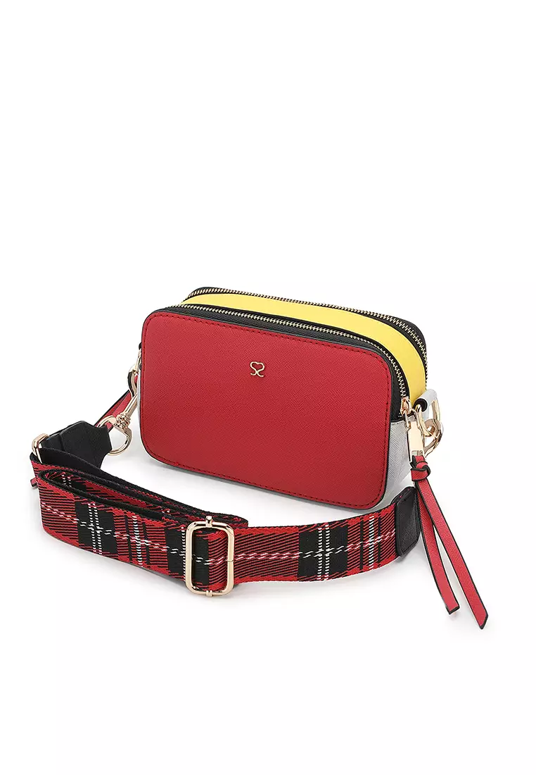 Women's Top Handle Bag / Sling Bag / Crossbody Bag / Shoulder Bag (Tas Tangan Wanita / Tas Selempang Wanita / Tas Bahu Wanita) - Merah