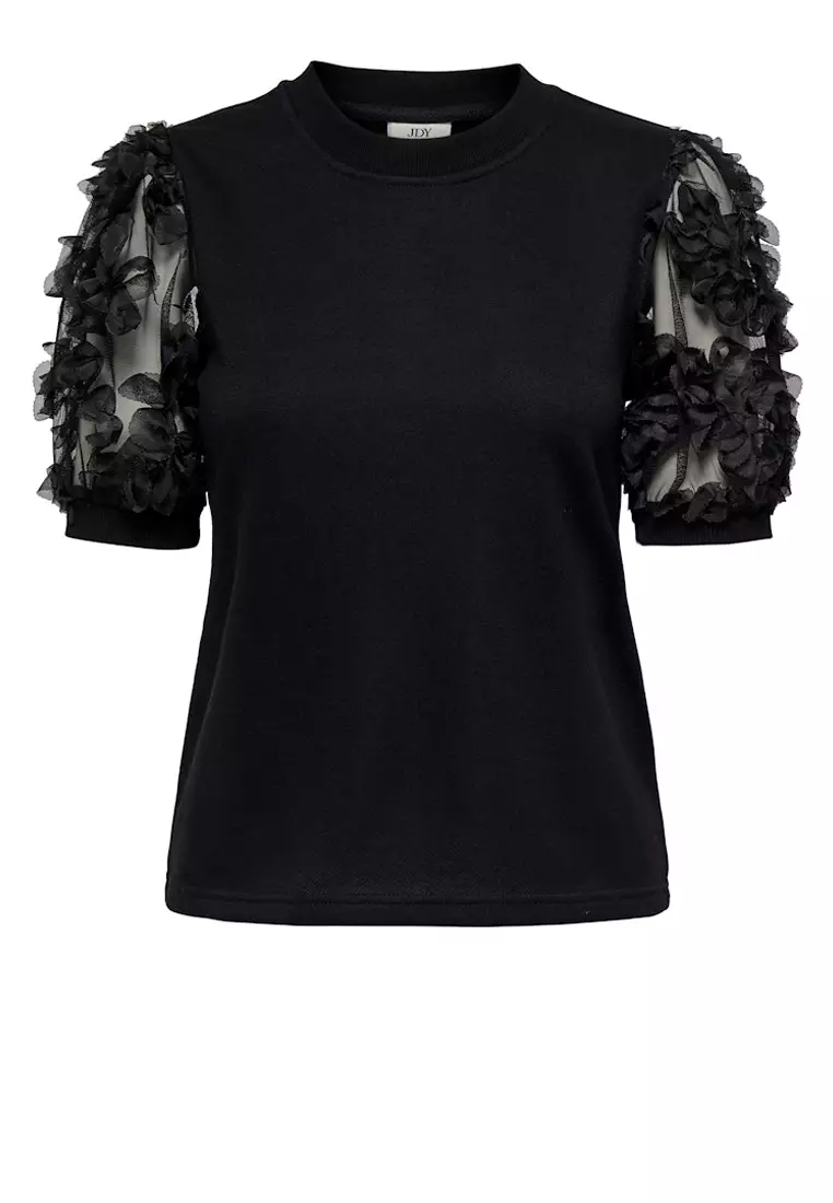 Ruffled Tulle Blouse