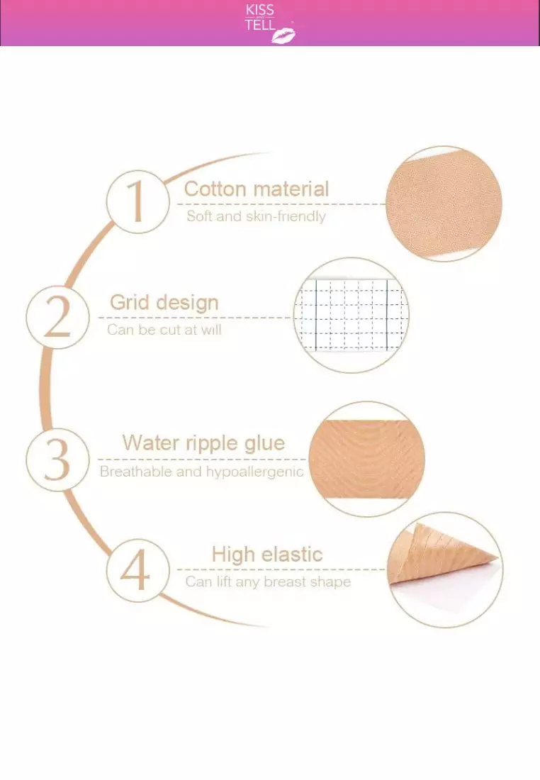 Premium 5cm Body Tape Invisible Breast Lifting and Sports Muscle Tape Roll Waterproof in Brown