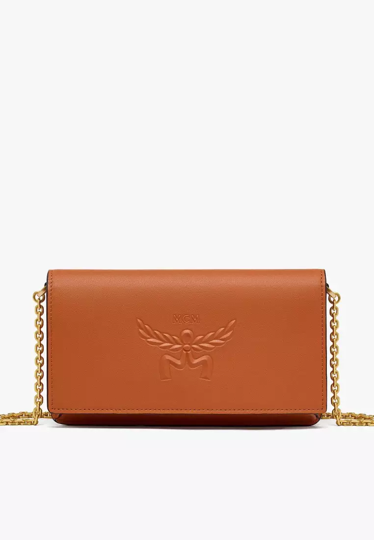 [MCM]★Himmel Embossed Logo Leather Crossbody Wallet Buy Mcm Himmel Crossbody Wallet in Lauretos for Womens