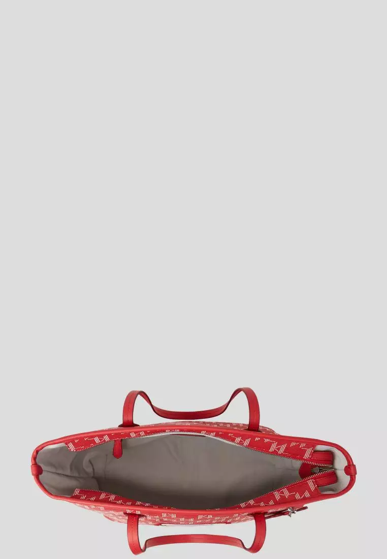 K/IKONIK 2.0 MONOGRAM LARGE TOTE HAUTED RED