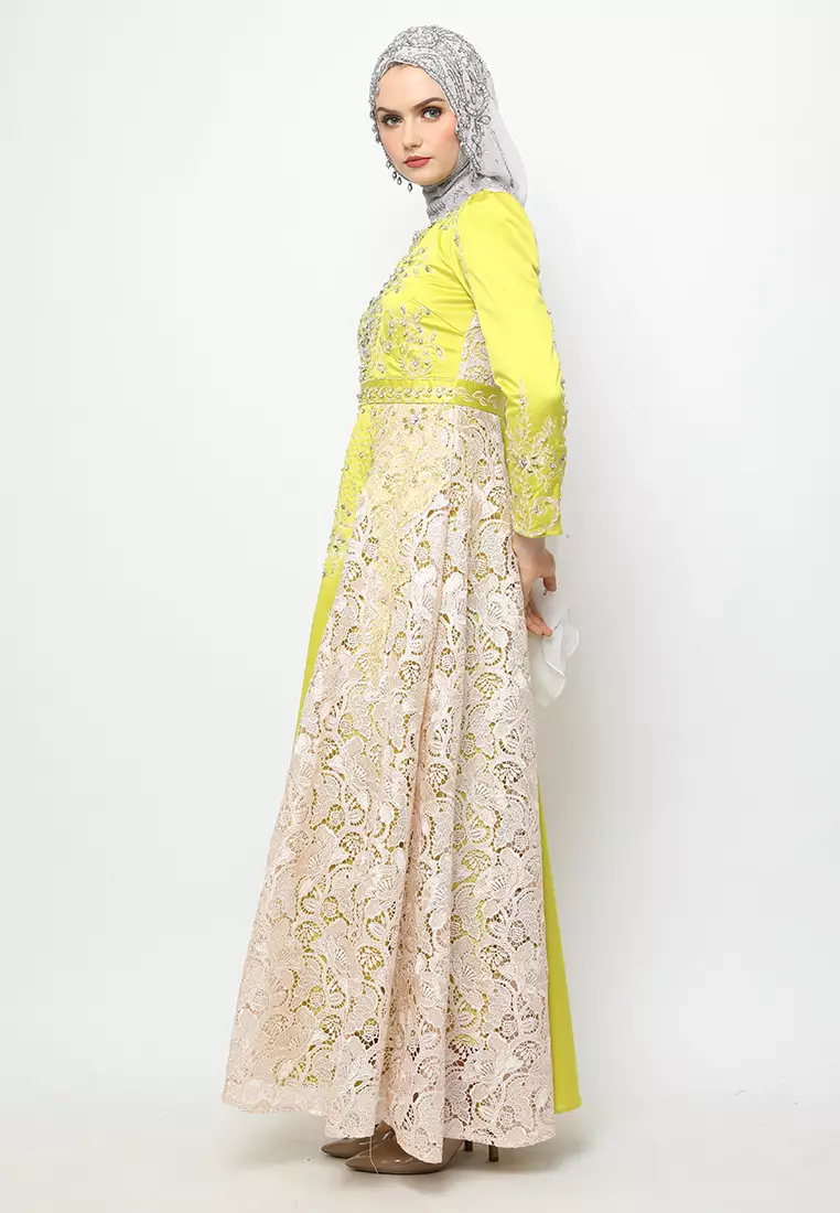 Bibiq Gamis Brokat Satin