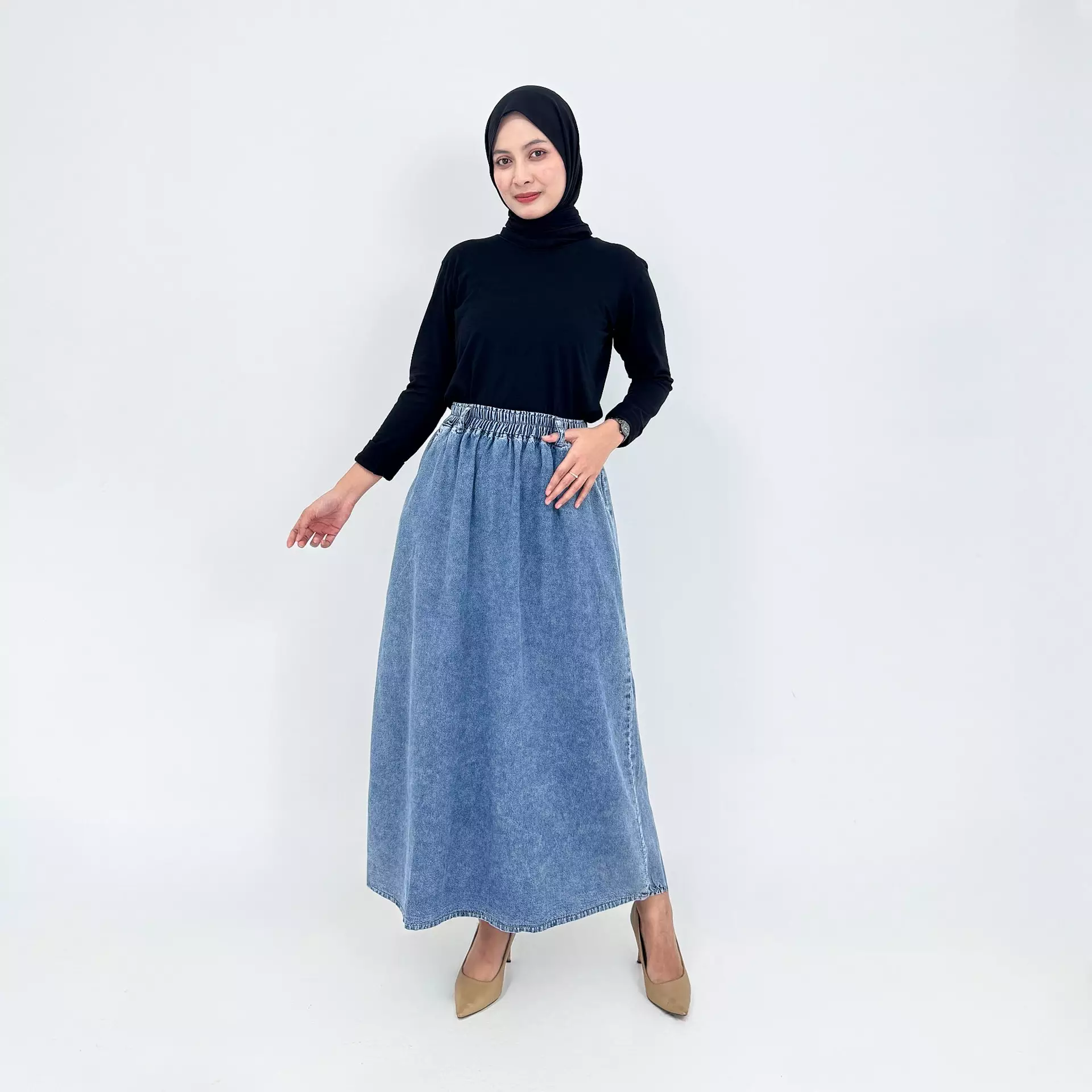 Rok Panjang Maxi Zulfa [SNOW BLUE]