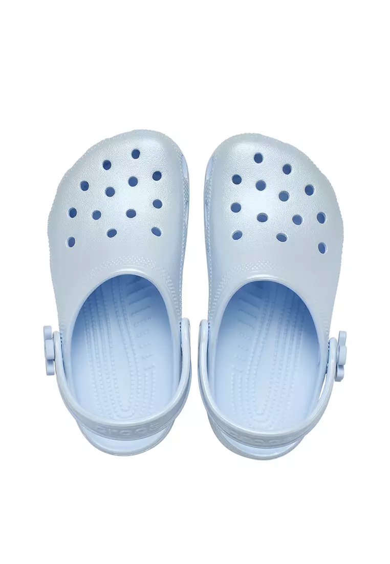 Crocs Kids Classic Pearl Shine Clog Blue Frost
