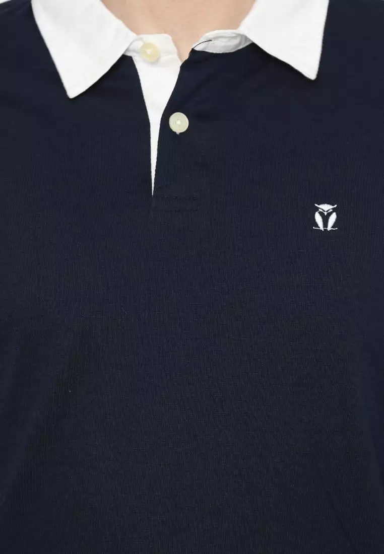 Matsuda Kaos Rugby Polo Shirt Pria Lengan Panjang Fujidera