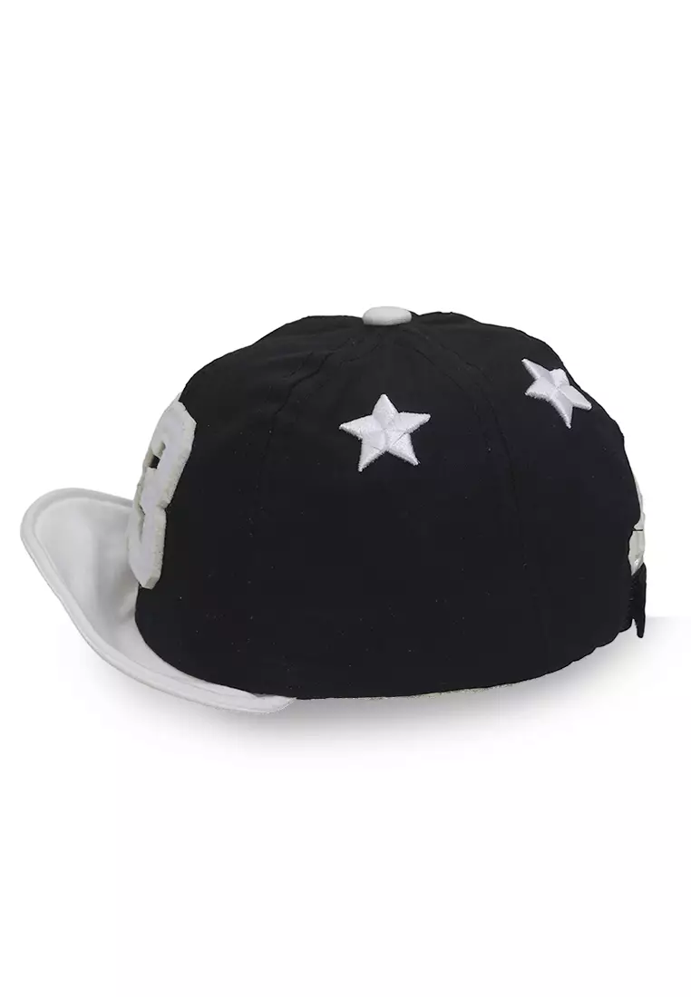 Javer Topi Baseball Anak Unisex Motif Star 33 Adjustable Strap Material Cotton ORIGINAL - Black