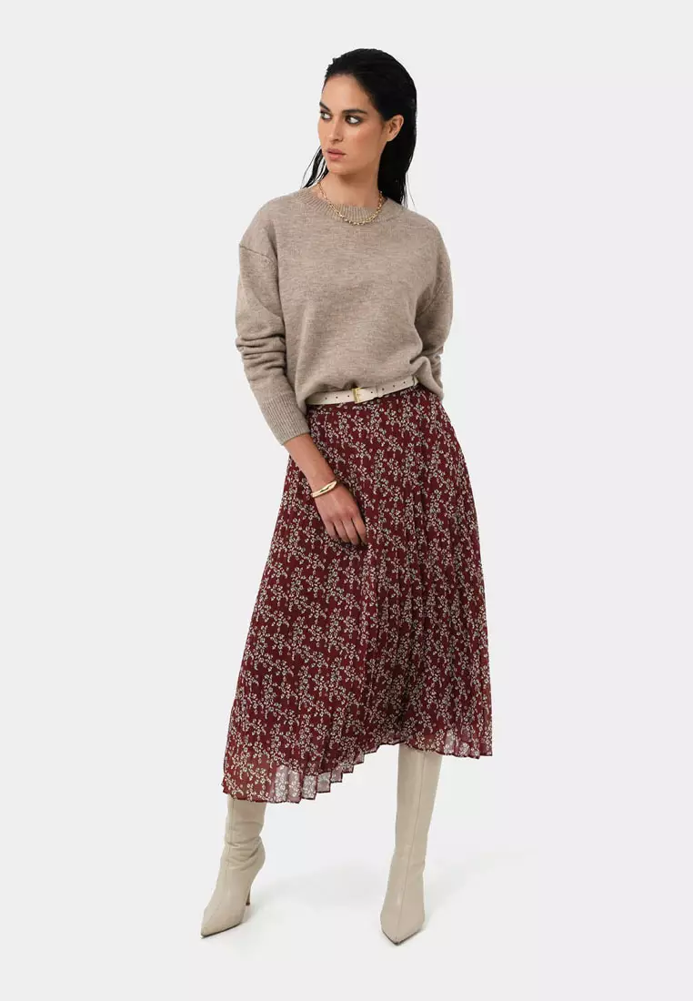 Rema Floral Pleated Skirt