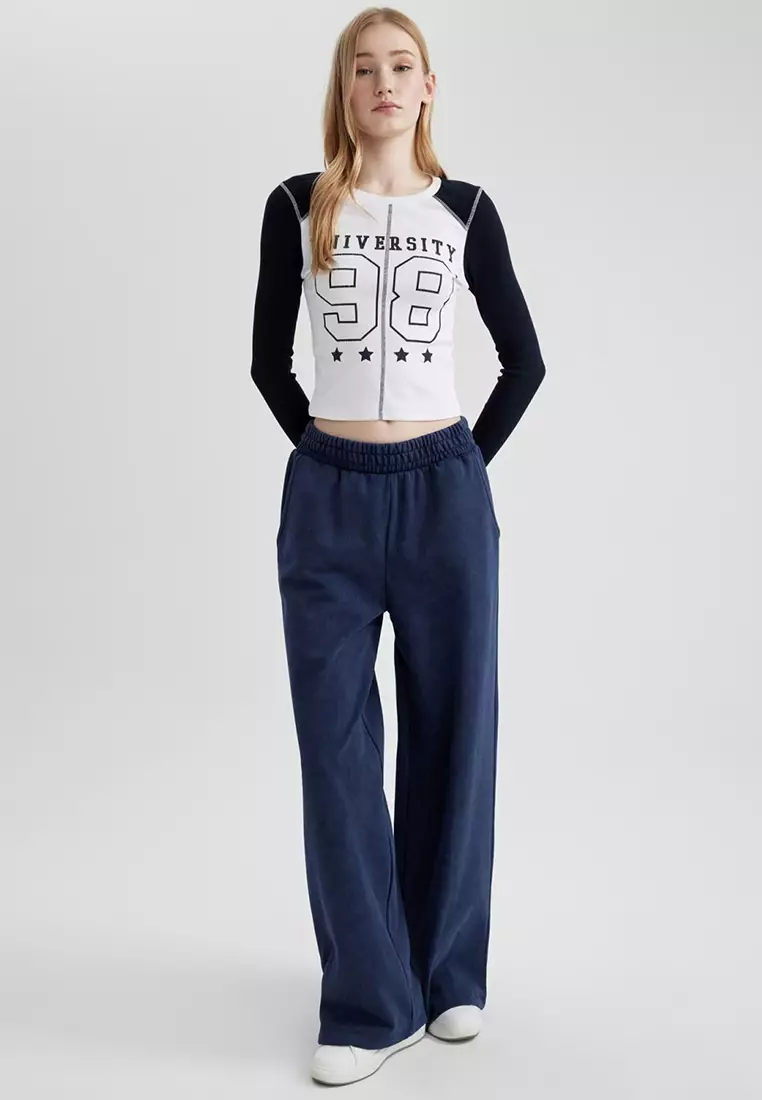 DeFacto T-Shirt A Maniche Lunghe Per Ragazzi – Colore Navy, Comfort E Stile Casual