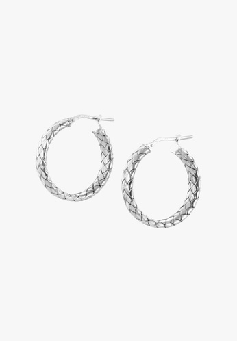 Forever K silver FOREVER K- Braided hoops-Small (Silver) CB06CAC7CFB945GS_1