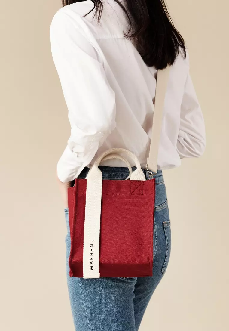 Jual Marhen J RICKY MINI Canvas Crossbody Bag Jester Red Original 2026 ...