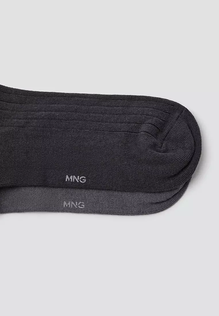 Buy MANGO Man Pack Of 2 Ribbed Socks 2026 Online | ZALORA