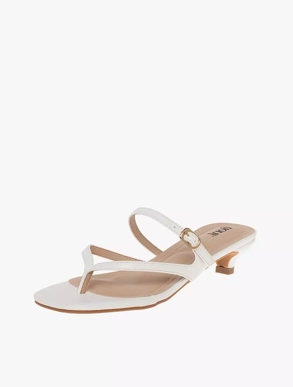 Payless Fioni Womens Romina Kitten Heel Sandals - White_04