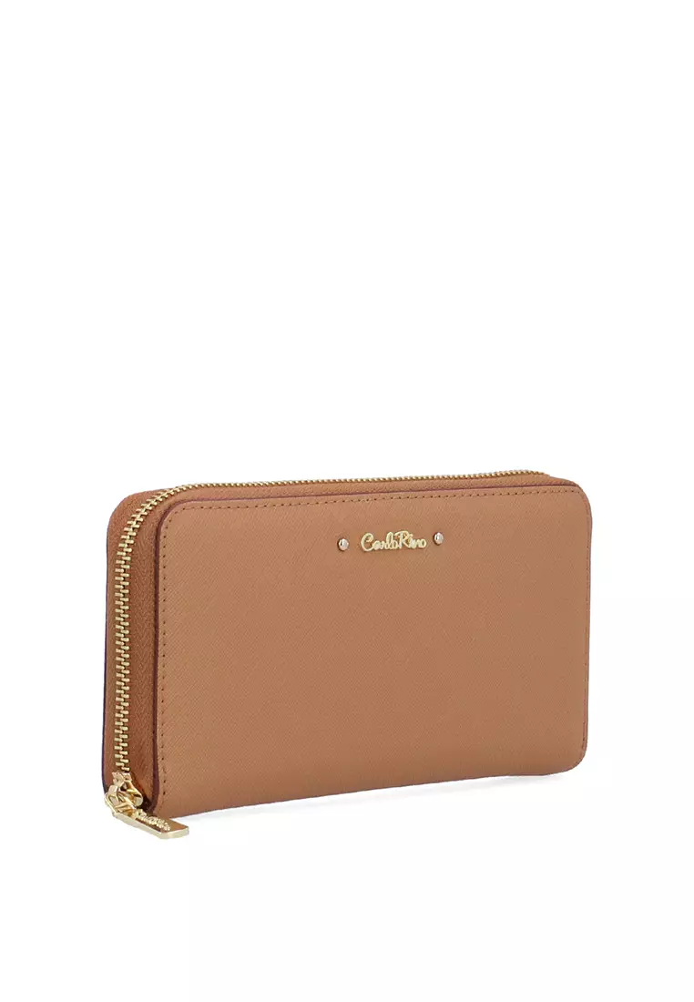 Gabbie Zip Around Wallet - Dark Beige