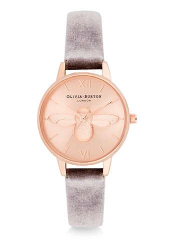 Jual Olivia Burton 3D Bee Midi Dial Watch With Grey Lilac 