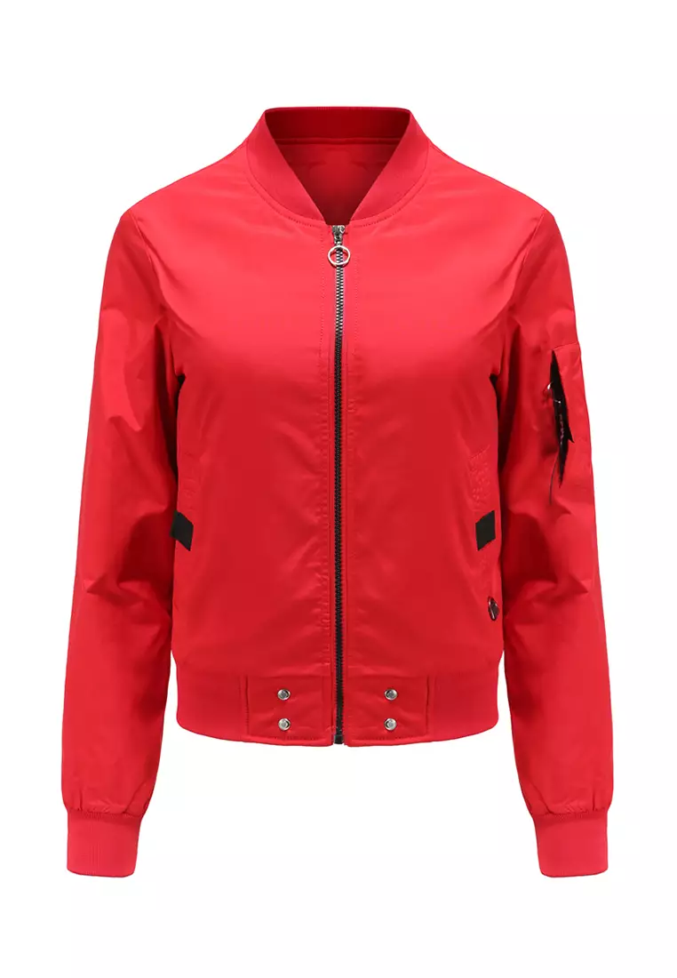 Red shop blouson jacket