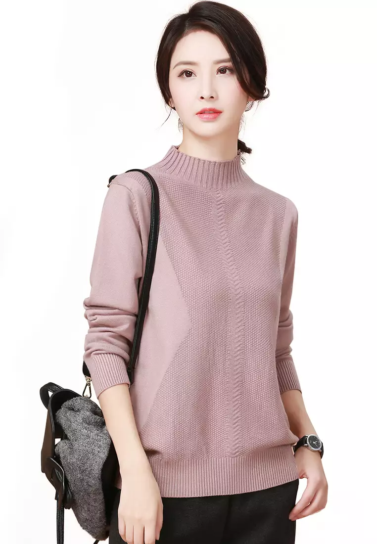Half shop color sweater
