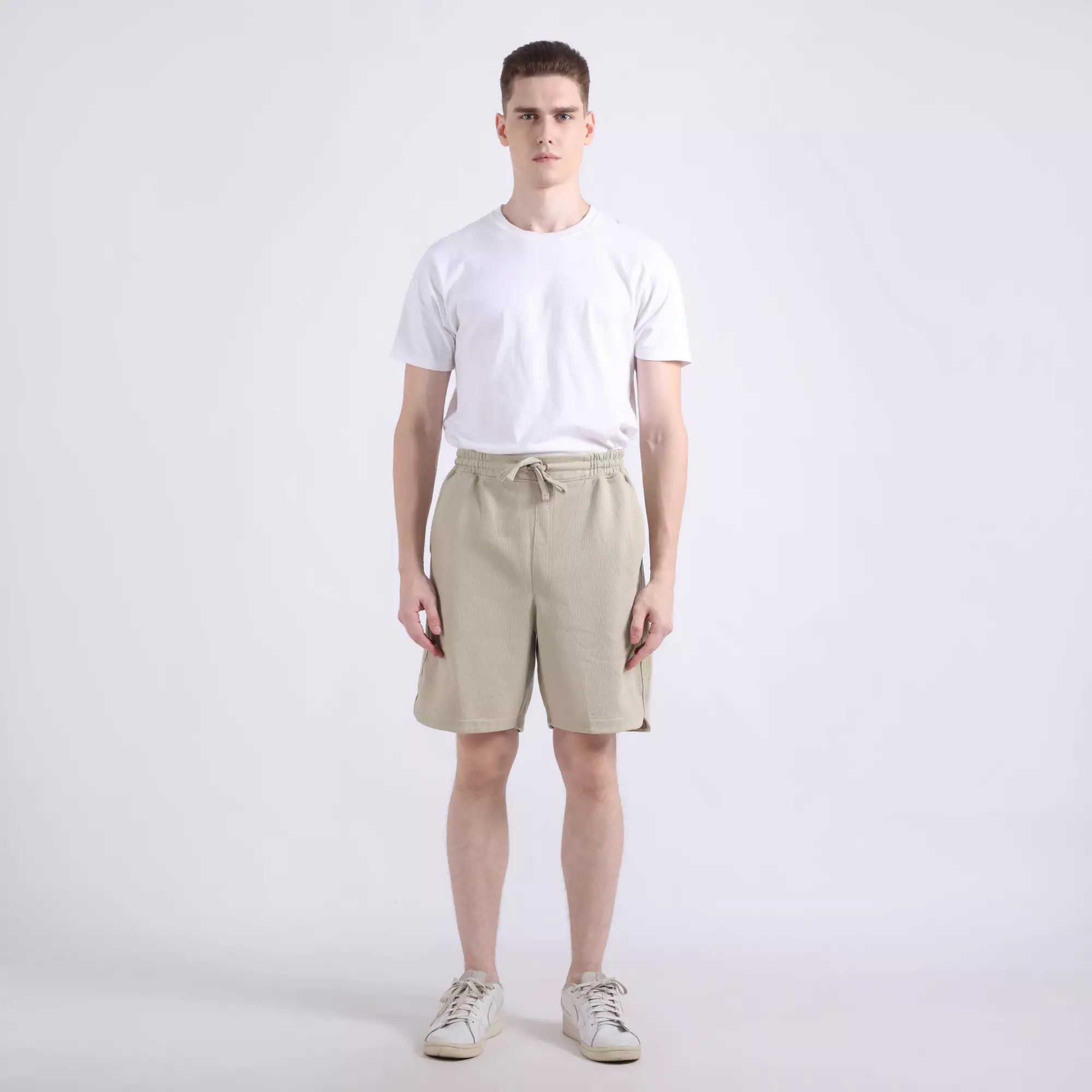 LARUSSO Resort Collection - Textured Bermuda Pants - Spray Green