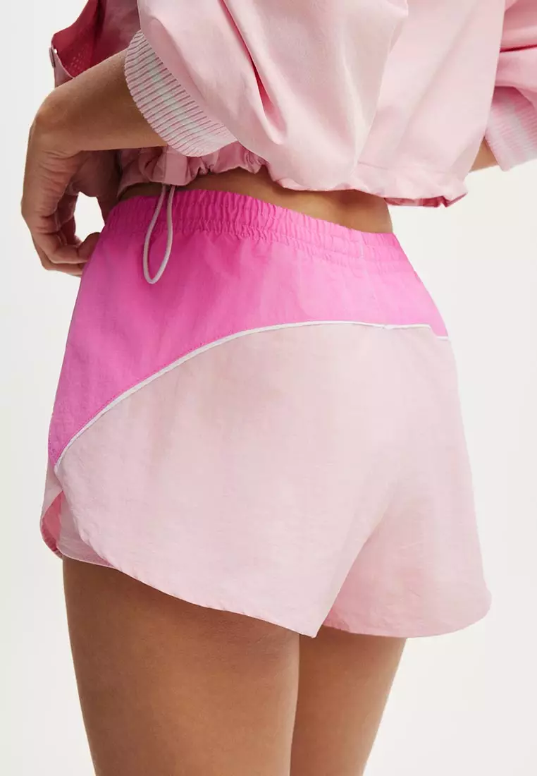 Woven Dolphin Hem Micro Shorts
