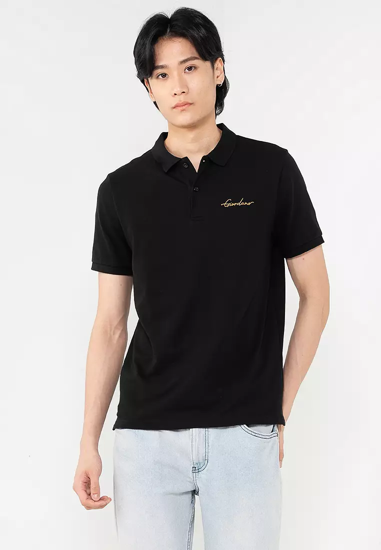 Buy GIORDANO Men's Signature Embroidery Polo Online | ZALORA Malaysia