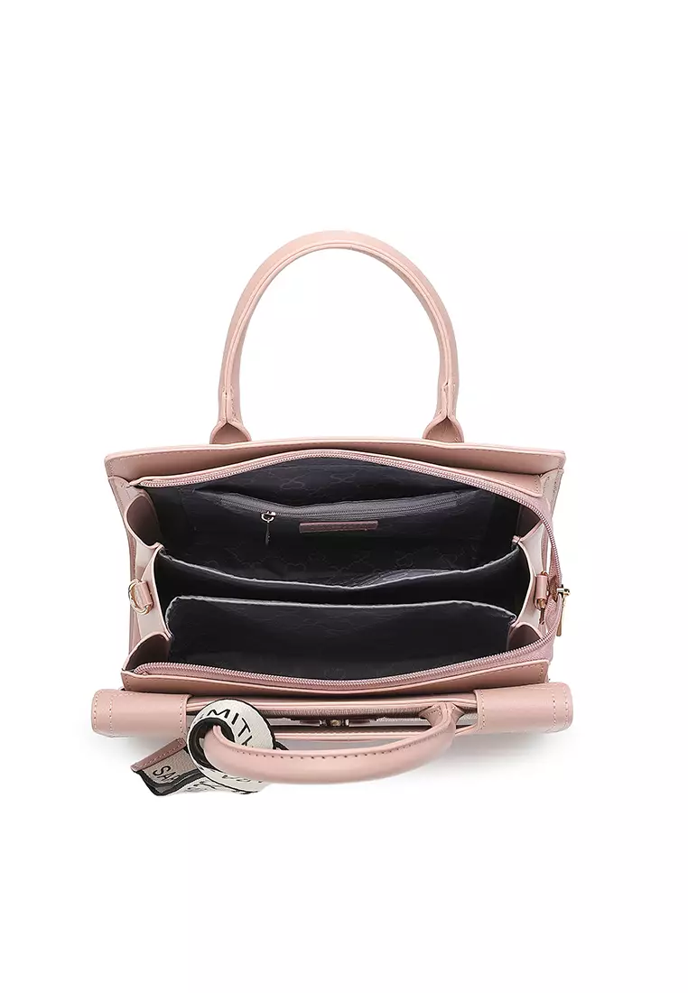 Women's Top Handle Bag / Sling Bag / Crossbody Bag - Pink
