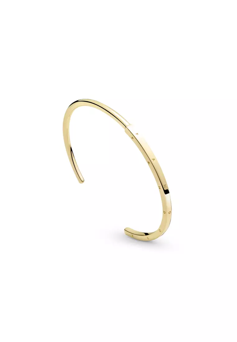 Pandora Signature I-D Bangle with 14K Gold-Plated