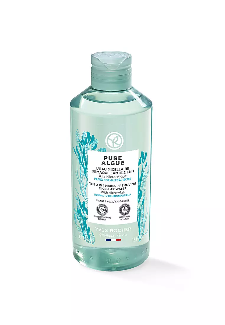 Pure Algue Makeup Remover Micellar Water with Tetraselmis Micro-Algae-400ml Oxygenates