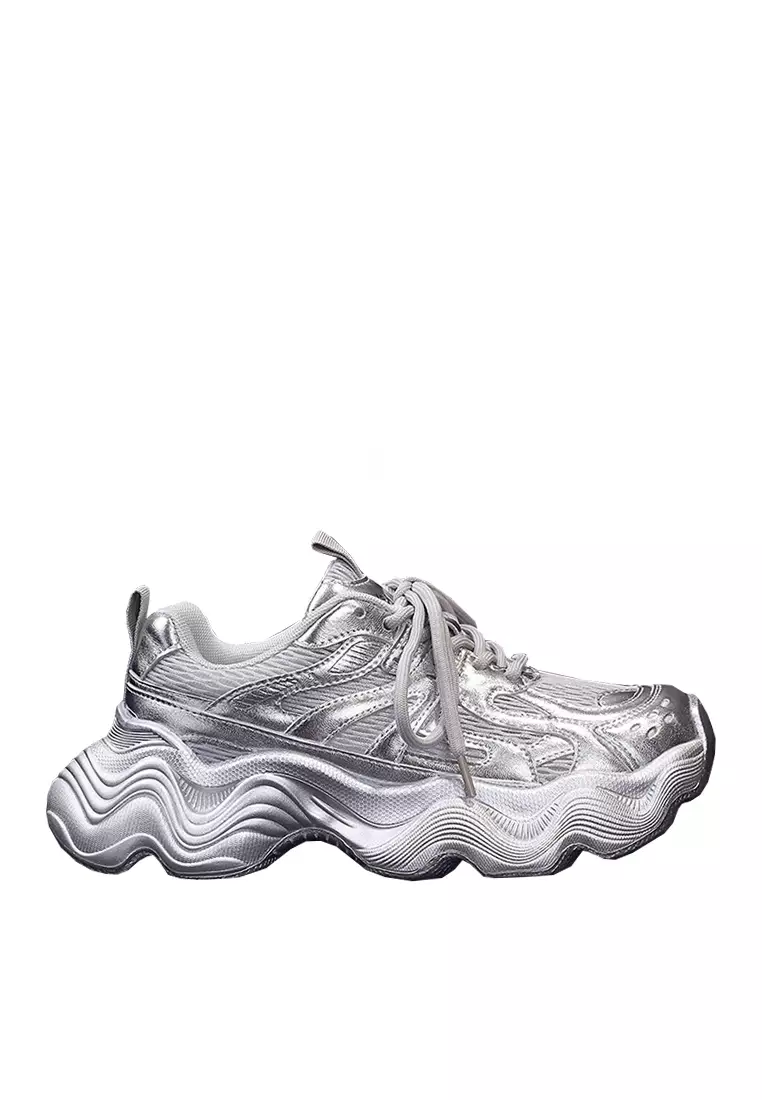 Discount on Twenty Eight Shoes  shoes - SKU: VANSA Fashionable Cow Leather Mesh Platform Sneakers VPW-T-KLA418