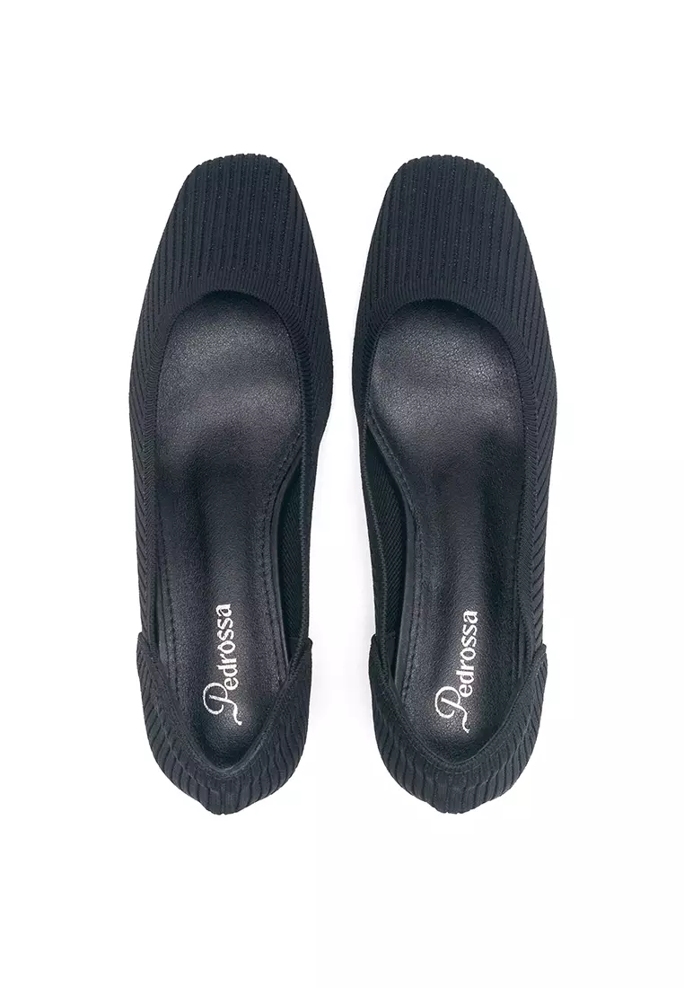 Kim Mid Block Heel Pumps in Black