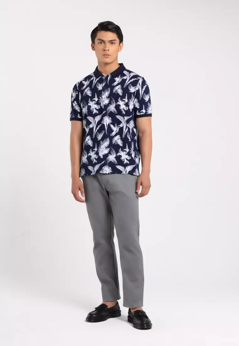 MOC - Kaos Polo Pria Lengan Pendek Alfanso - Navy