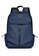 Lara blue Men's Plain Water-proof Wear-resistant Nylon Zipper Backpack - Blue E6F7CAC743DFA9GS_2