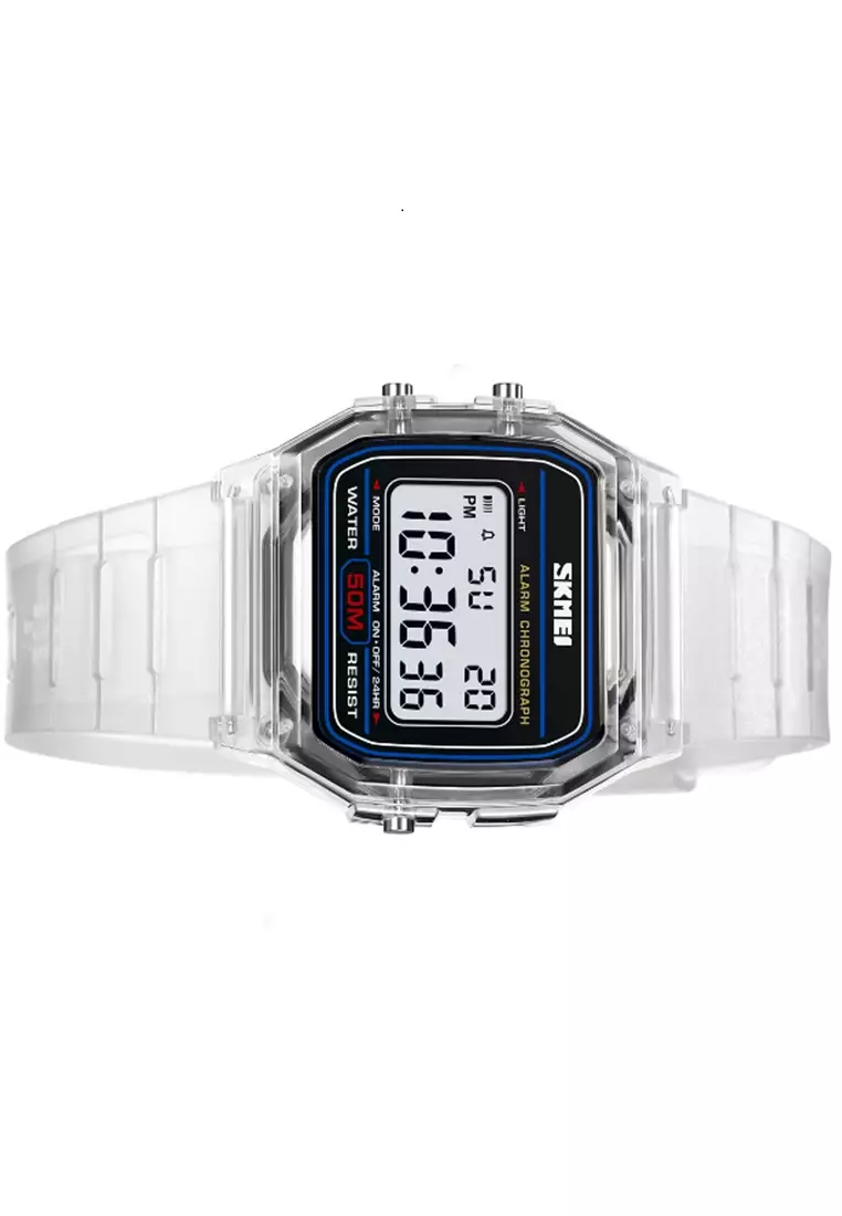 Jam Tangan Digital Pria Waterproof Many Function Strap Tali Material TPU DV45 ORIGINAL