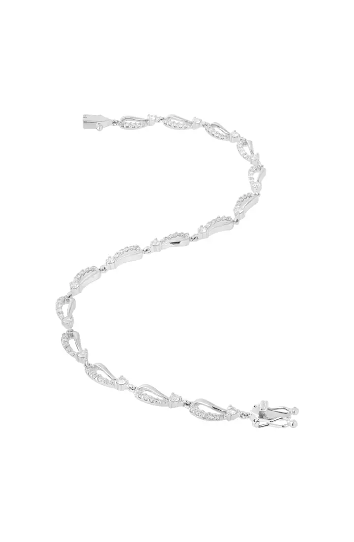 GOLDHEART Diamond Bracelet in Astral Rays, White Gold 750 - 18cm