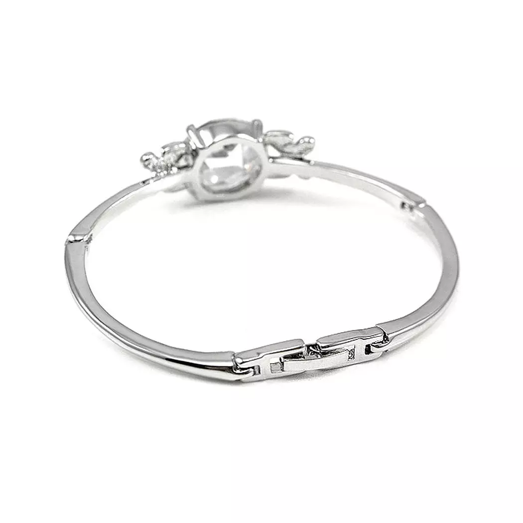 Elegant Butterfly Bangle with Silver Austrian Element Crystal