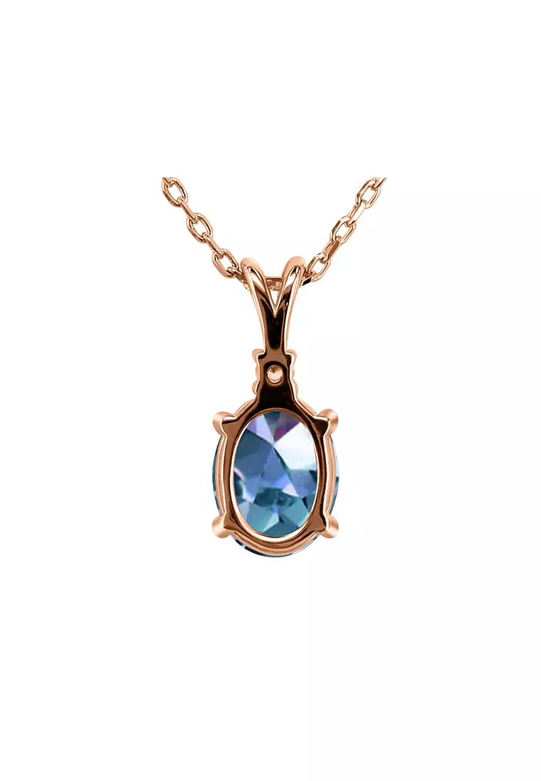 [ Alexandrite Collection ] Simply Printessa Alexandrite Pendant Silver S925 RG - Kalung by Her Jewellery
