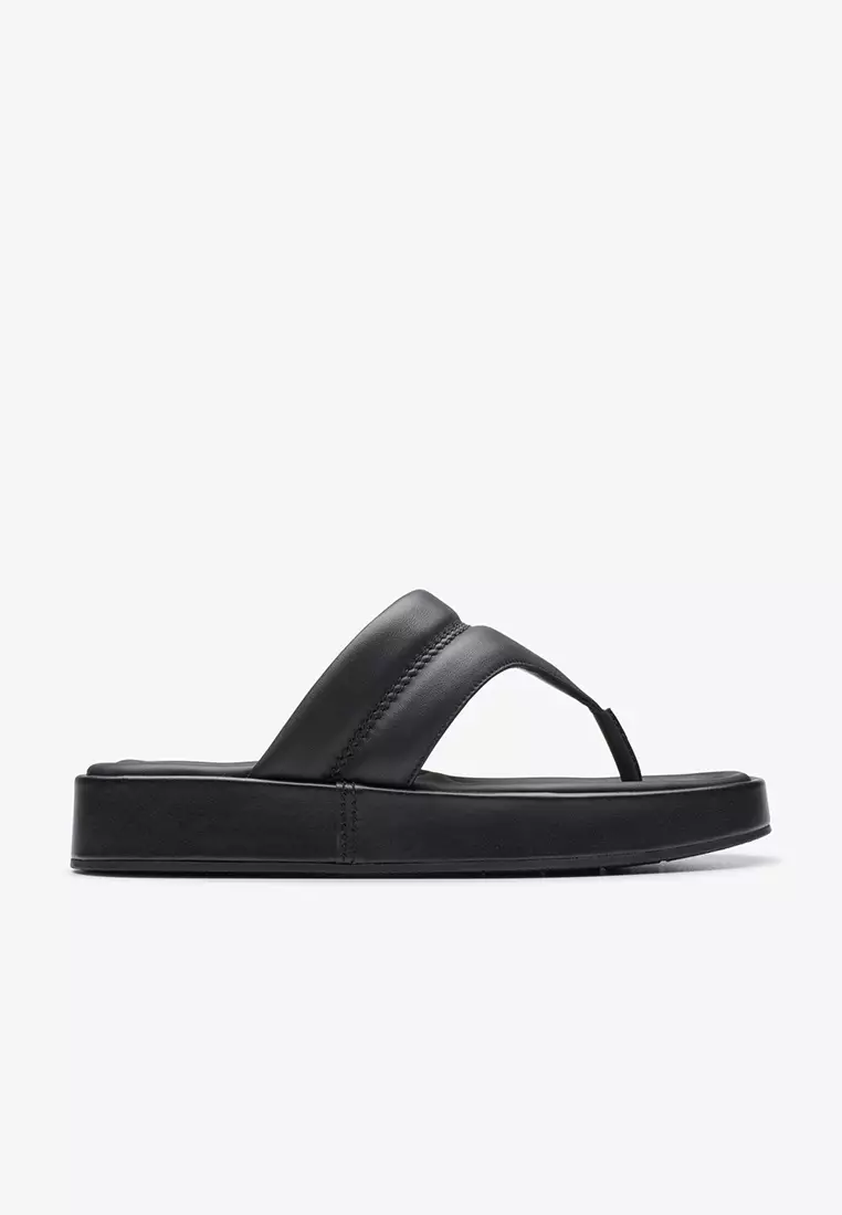 Discount on Clarks  shoes - SKU: Alda Walk Flatform Sandal Black