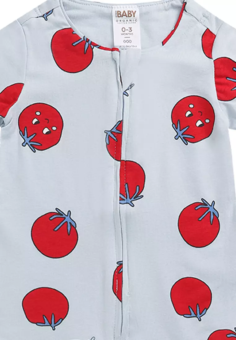 The Short Sleeves Zip Romper